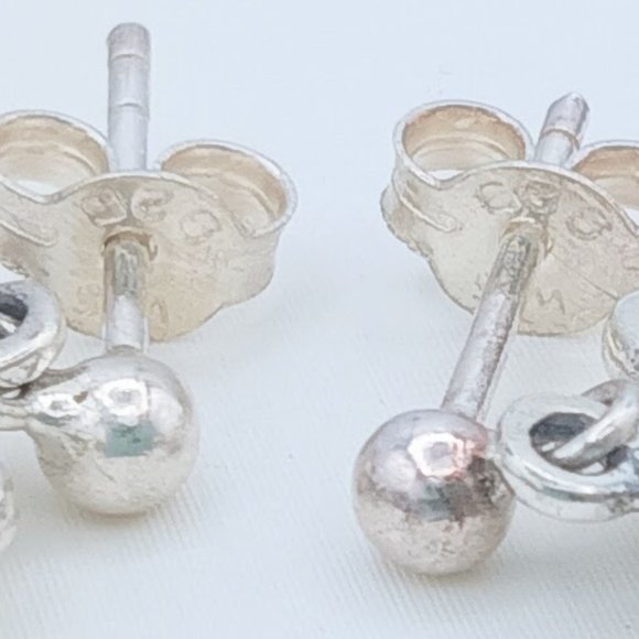 Vintage Sterling Silver Bicycle Bike Rider Dangle Post Earrings - SIGNED! - Picture 10 of 10